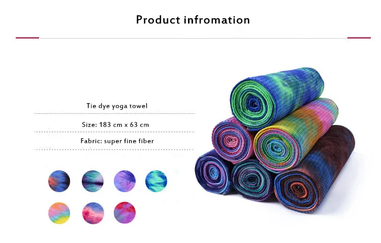 Tie Dye одеяло для йоги 183*63 см горячее полотенце для йоги микрофибра силикон нескользящий коврик для йоги полотенце Пилатес фитнес спортзал Коврик для упражнений