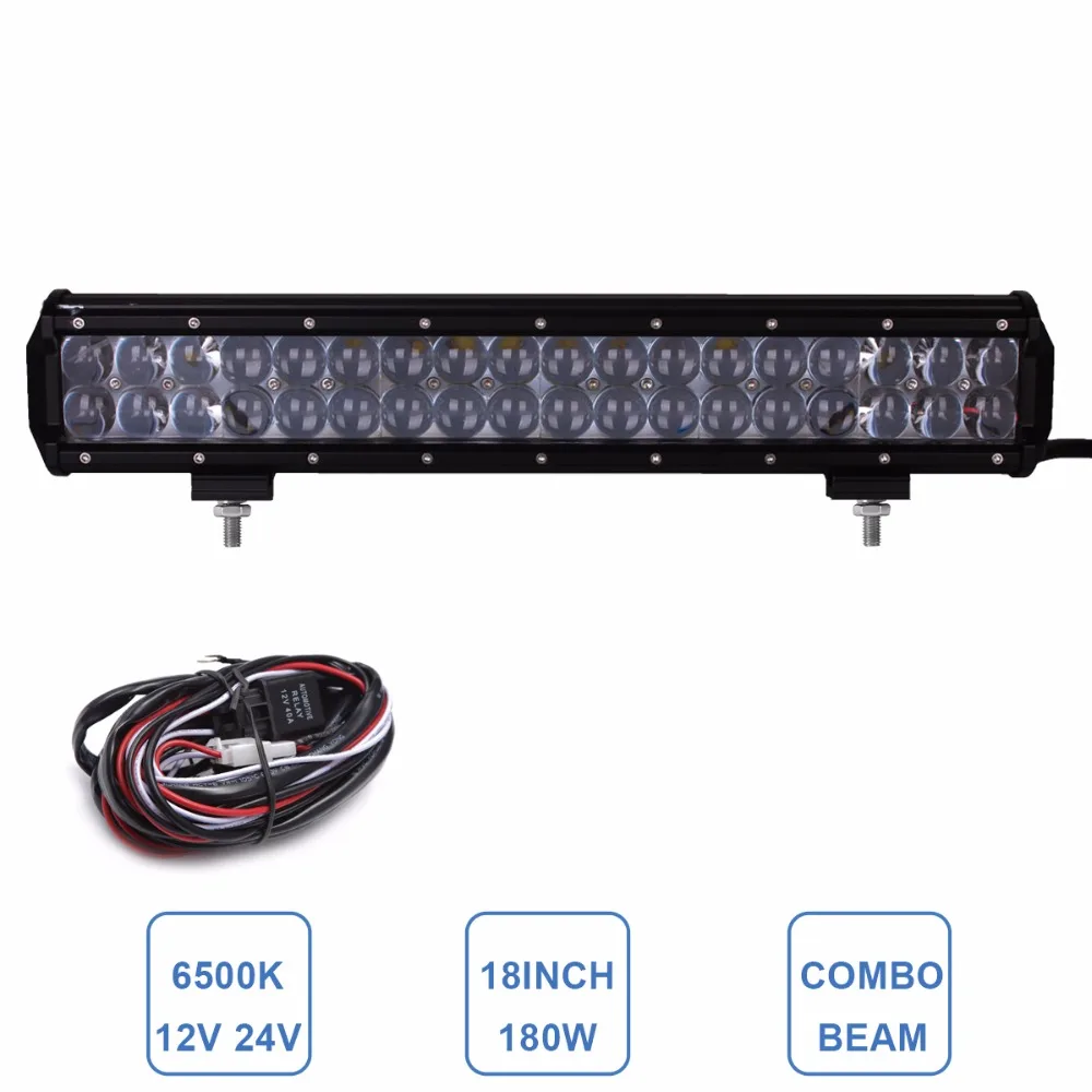 

180W Offroad LED Light Bar 17INCH Car Auto 4WD 4X4 Wagon ATV UTE Truck Trailer Camping SUV AWD 12V 24V Pickup Combo Driving Lamp