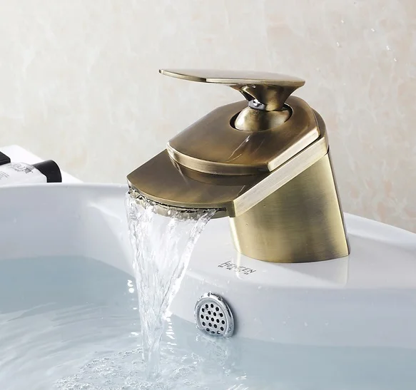 شحن مجاني رافعة الشلال العتيقة البرونزية الصلبة براس حوض الحمام الغرور بالوعة صنبور خلاط صنبور torneira banheiro شحن مجاني رافعة الشلال العتيقة البرونزية الصلبة براس حوض الحمام الغرور بالوعة صنبور خلاط صنبور torneira banheiro