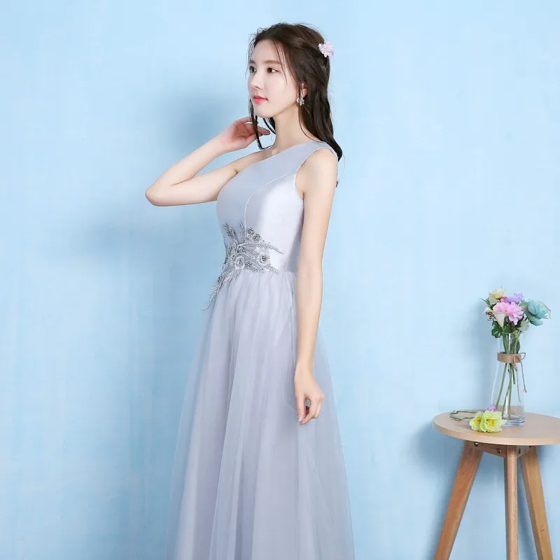 

Bridesmaid Dress One-shoulder Party Annual Dress Vintage Wedding Guest Dress Back of Bandage