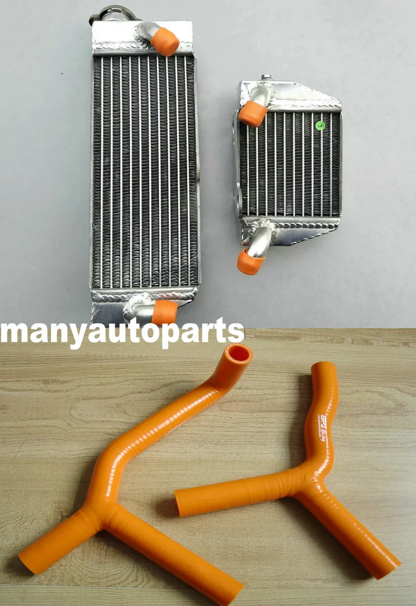 Алюминий Радиатор силиконовый шланг для Ktm 85 sx 105 sx sx85 sx105 2003-2012 04 05 06 07 2008 2009 2010 11 12