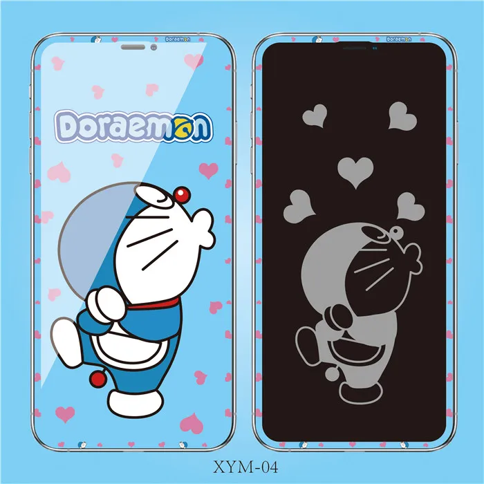 Милая мультяшная Розовая пантера Doraemon Cat, фронтальная цветная невидимая графическая пленка из закаленного стекла для iPhone11 Pro MAX X XR XS MAX - Цвет: 4