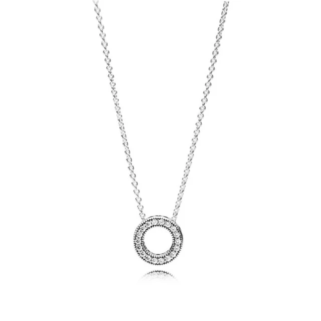 

Krisite 100% 925 Sterling Silver 1:1 Brand New Original 397436CZ FOREVER COLLIER NECKLACE Women's Day Wedding Jewelry