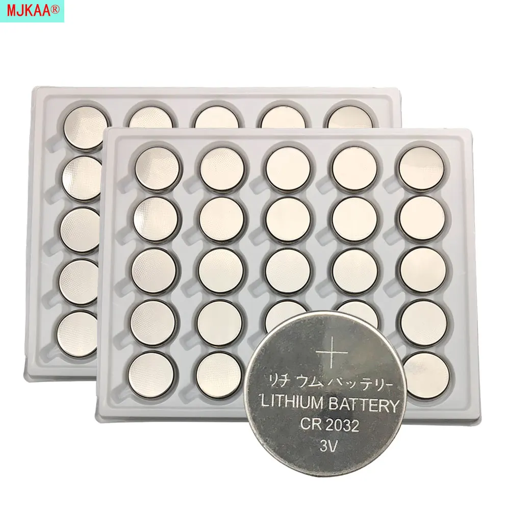 

50Pcs CR2032 DL2032 CR 2032 KCR2032 5004LC ECR2032 Good Quality Battery Button battery