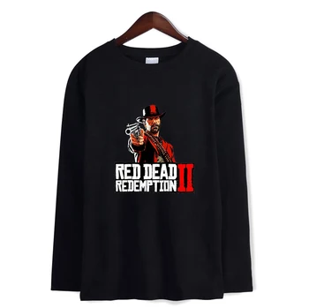 

Red death redemption 2 long-sleeved sweater with jeans game popular casual wear loose 2019 new loose