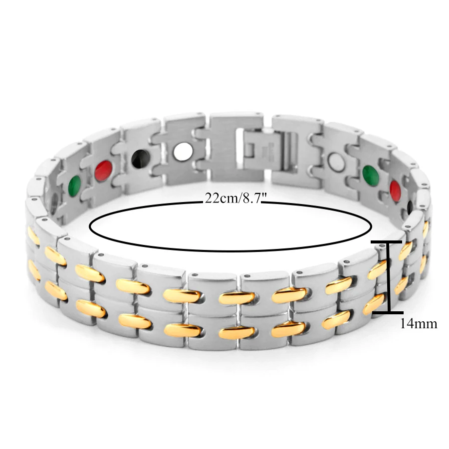 8008 silver-gold energy bracelet 3