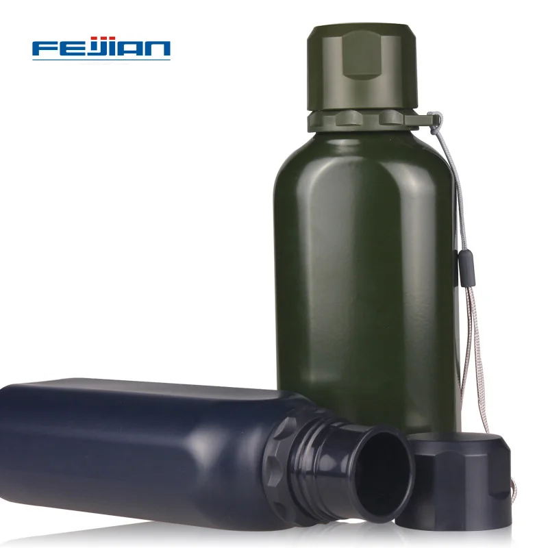 FEIJIAN My Sports Water Bottle Stainless Steel Drink Bottle Food Jar Super Durable Military Canteen Wide