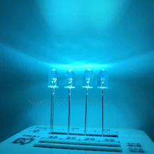 50 шт. F5 5 мм круглый светло-голубой свет Небесно-Голубой бесконечный светодиодный светоизлучающий диоды воды Прозрачный DIP механическая клавиатура переустановка лампы