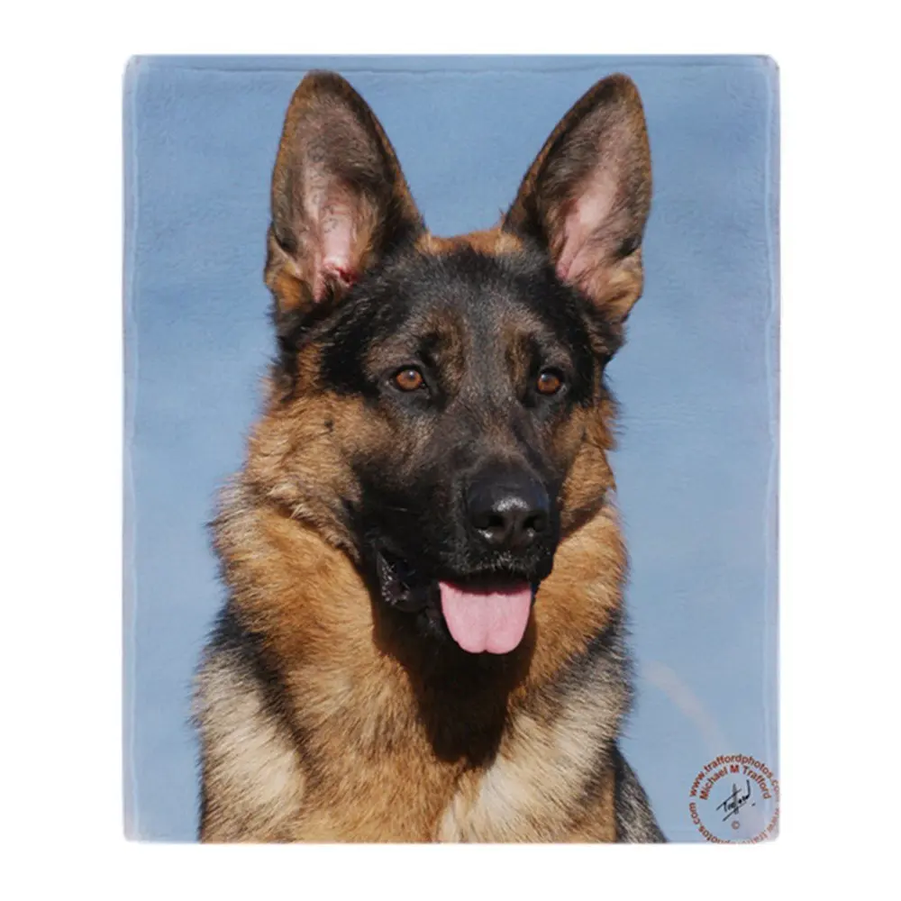 German Shepherd Dog Soft Fleece Throw Blanket Warm Cozy Bed Couch