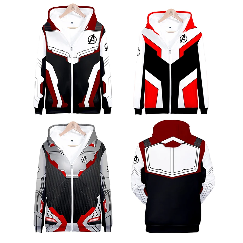 Costume Avengers Endgame Quantum Realm Hoodie Sweatshirt Jacket Advanced Cosplay Costumes superhero Iron Man Hoodies suit Unisex