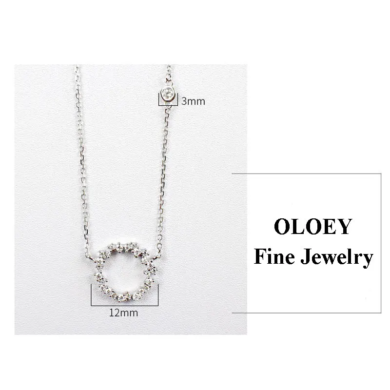 OLOEY, настоящее 925 пробы, серебряная цепочка, подвеска, ожерелье, хорошее ювелирное изделие, ожерелье, хороший подарок для женщин и девочек YMN029