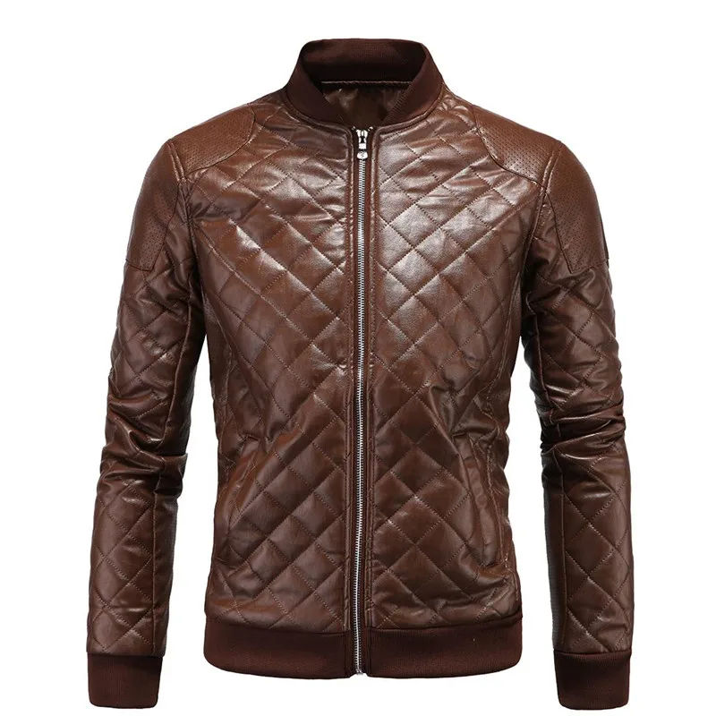 

2019 high quality men's motorcycle leather coat thickening British leather winter fashion business leather jacket men