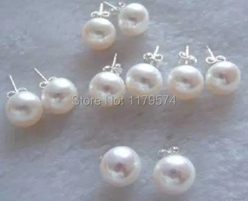 Pendientes De Plata Con Perla Cultivada Boton De 4 Mm