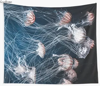

Jellyfish Wall Tapestry Beach Towel Polyester Blanket Yoga Shawl Mat
