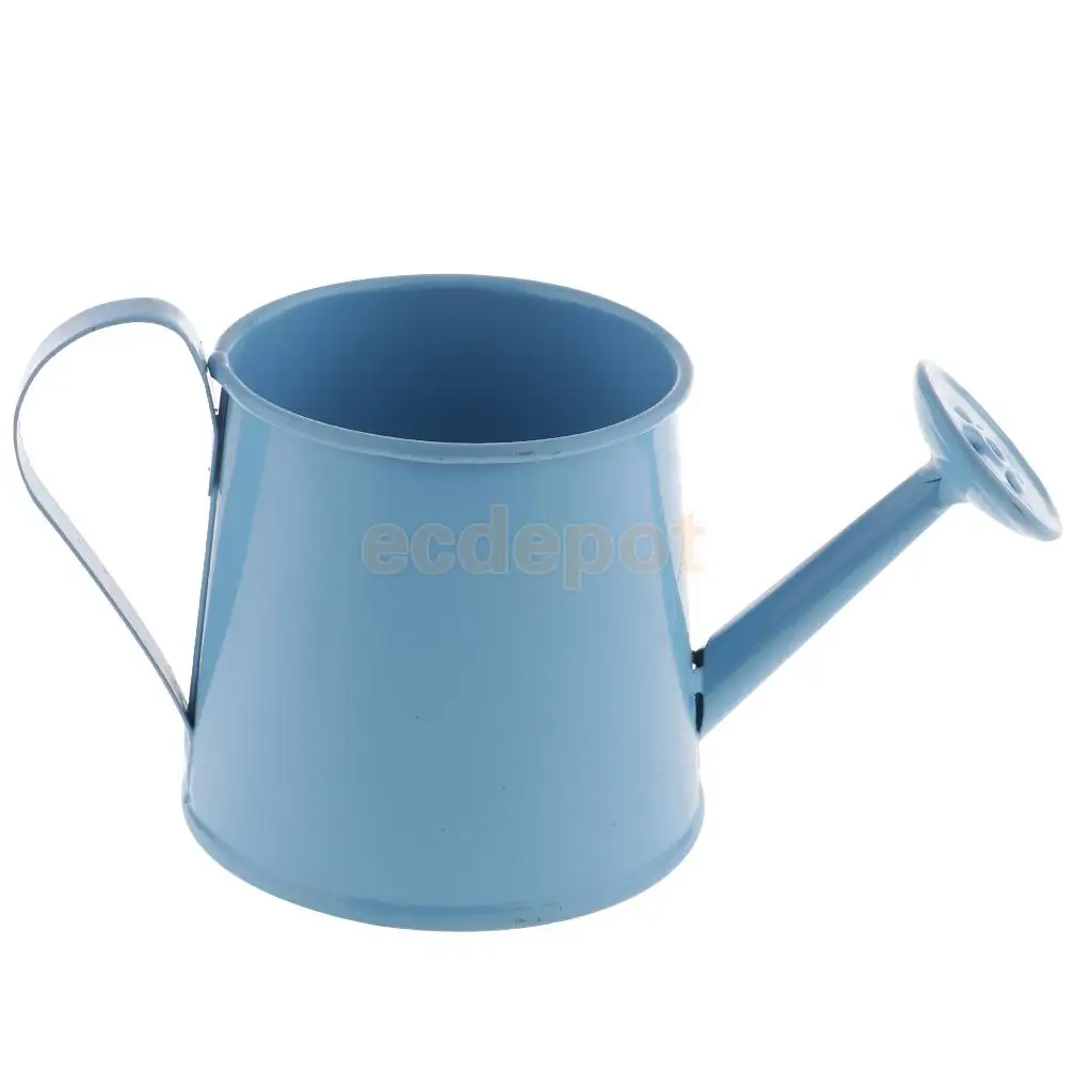 Rustic Vintage Iron Metal Watering Can Flower Bucket Vases Garden Balcony Home Office Decor