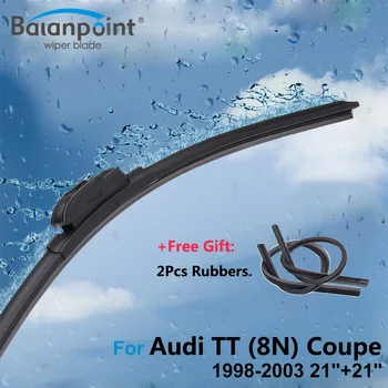 

2Pcs Wiper Blades + 2Pcs Soft Rubbers for Audi TT (8N) Coupe 1998-2003 21"+21", ISO9001 Soft Rubber Windshield