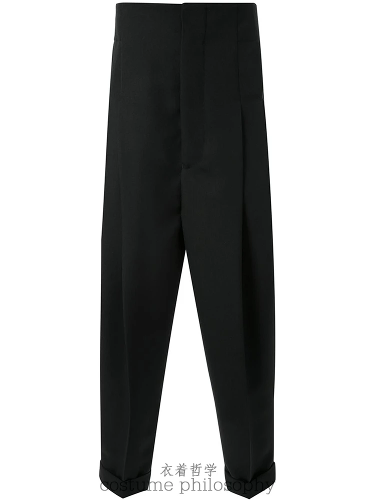 Домашние новые мужские повседневные брюки с широкими штанинами в складку. S-6XL