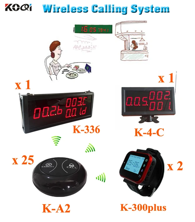 

Ycall Paging System Restaurant Calling Display Watch Pager Receiver Table Bell