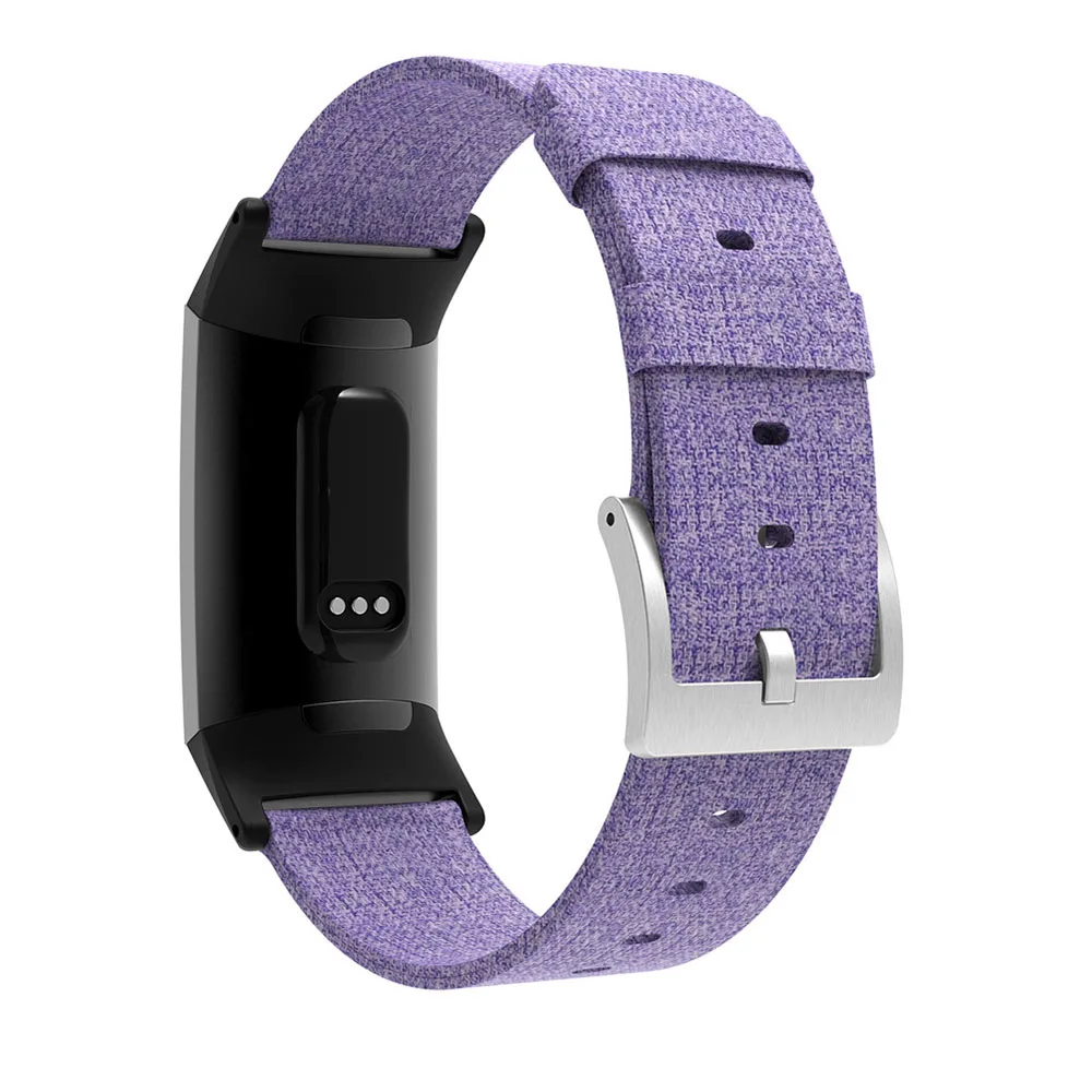 Плетеная холщовая ткань ремешок для Fitbit charge 3 4 charge4 сменный стабильных часов