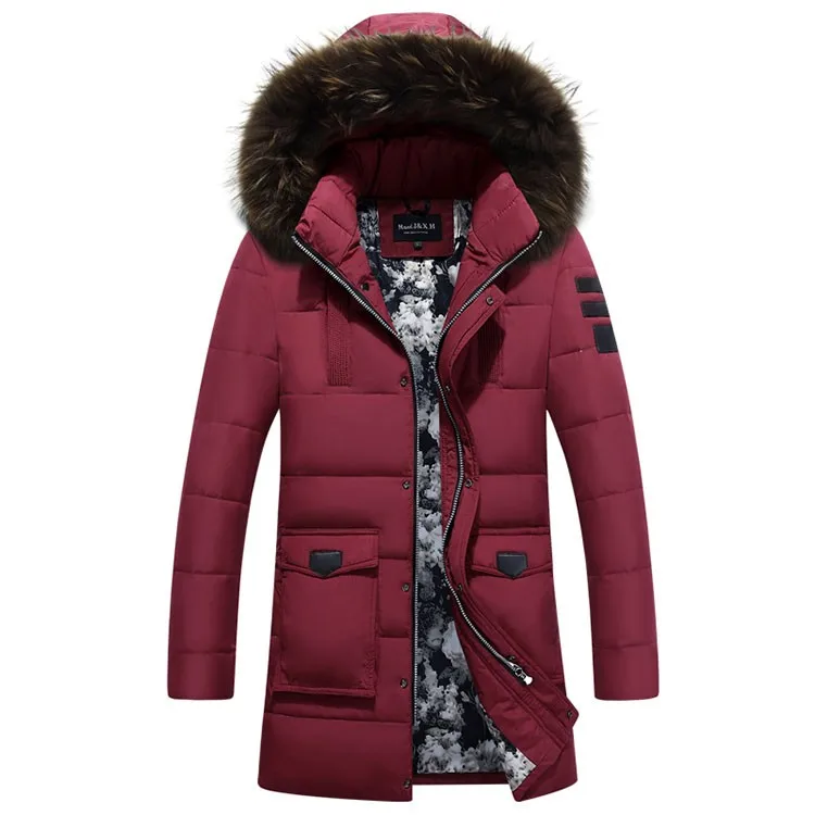 Aolamegs Mens Winter Down Jacket Medium-Long Thick Warm Hooded Fur Collar Winter Overcoats 2016 Outdoors Windproof Parka Hombre (12)