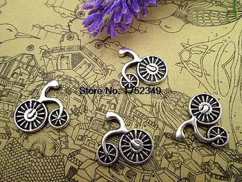 

45pcs Bicycle Charms-- Antique Tibetan silver tone Lovely Bike Charm Pendant ,25x22mm