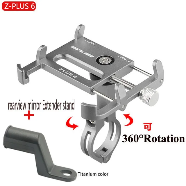 Держатели для мобильных телефонов moto Bike, подставки для велосипедов moto rcycle, алюминиевый держатель для мобильных телефонов GUB P10 для смартфонов 3," to7.5" - Цвет: Z-PLUS 6-Titanium