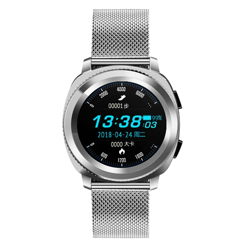 Silver Смарт-часы L2 Mtk2502, Смарт-часы, Ip68, водонепроницаемые, Bluetooth, с функцией вызова, пульсометр, мониторинг сна, спортивные часы - Цвет: Silver