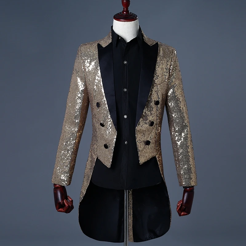 gold and black sequin jacket