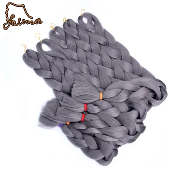 

FALEMEI synthetic Braiding hair for dolls crochet hair extensions 5pack 82Inch jumbo braid hair For African Women