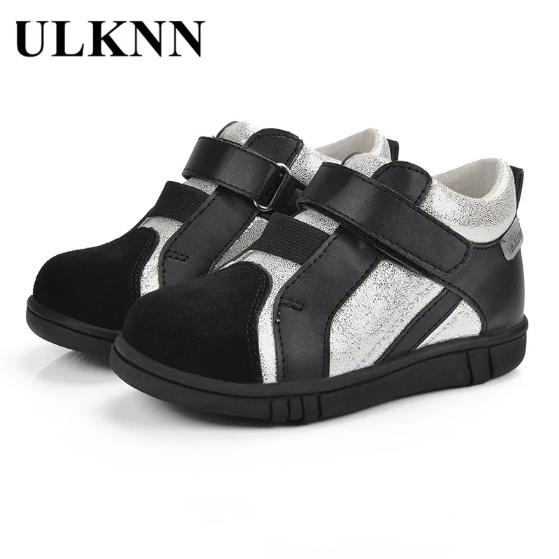 

ULKNN Kids Shoes For Boys Casual Children Shoes Genuine Leather Glitter Bling Sport Running School Flat Comfortable tenis menino
