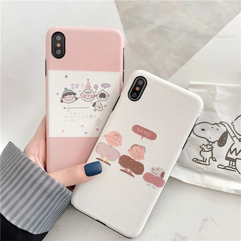 WTSZKL Anime Kawaii Snoopy Pattern Phone Case for iPhone X XR Xs Max 8 7 6 6s plus Fun |