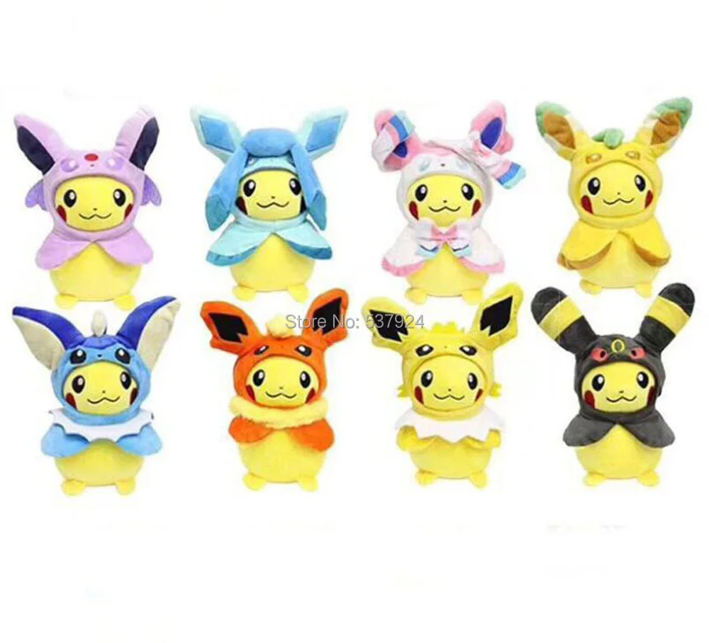 Новые 8 Стили Пикачу Косплей Espeon Umbreon Flareon Glaceon Jolteon Leafeon Sylveon Vaporeon 1" 30 см плюшевые куклы