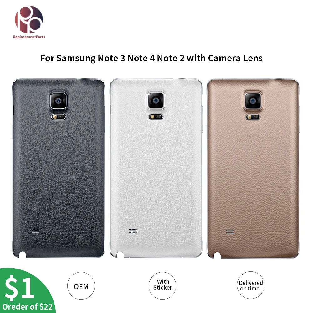 

OEM Housing Battery Back Cover Replacement for Samsung Galaxy Note 4 N910F Note 3 Note2 Note4 edge Housing Case with Camera Lens
