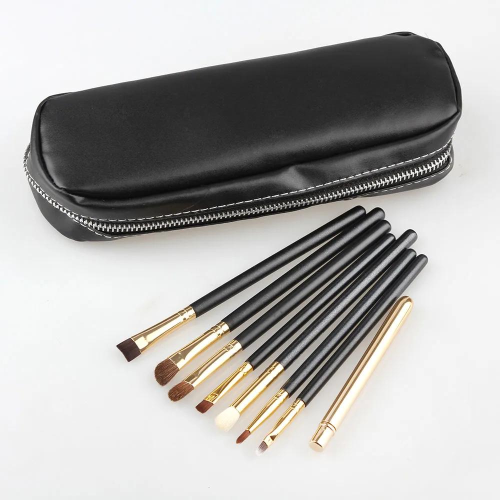 12pcs makeup brushes maquiagem powder eye shadow gold handle goat hair (5)