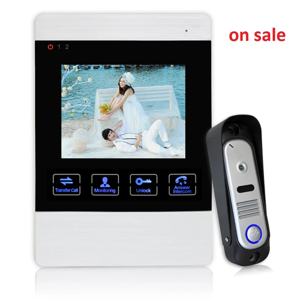 Homefong 4 inch TFT Wired Video font b Door b font Phone Intercom Security font b