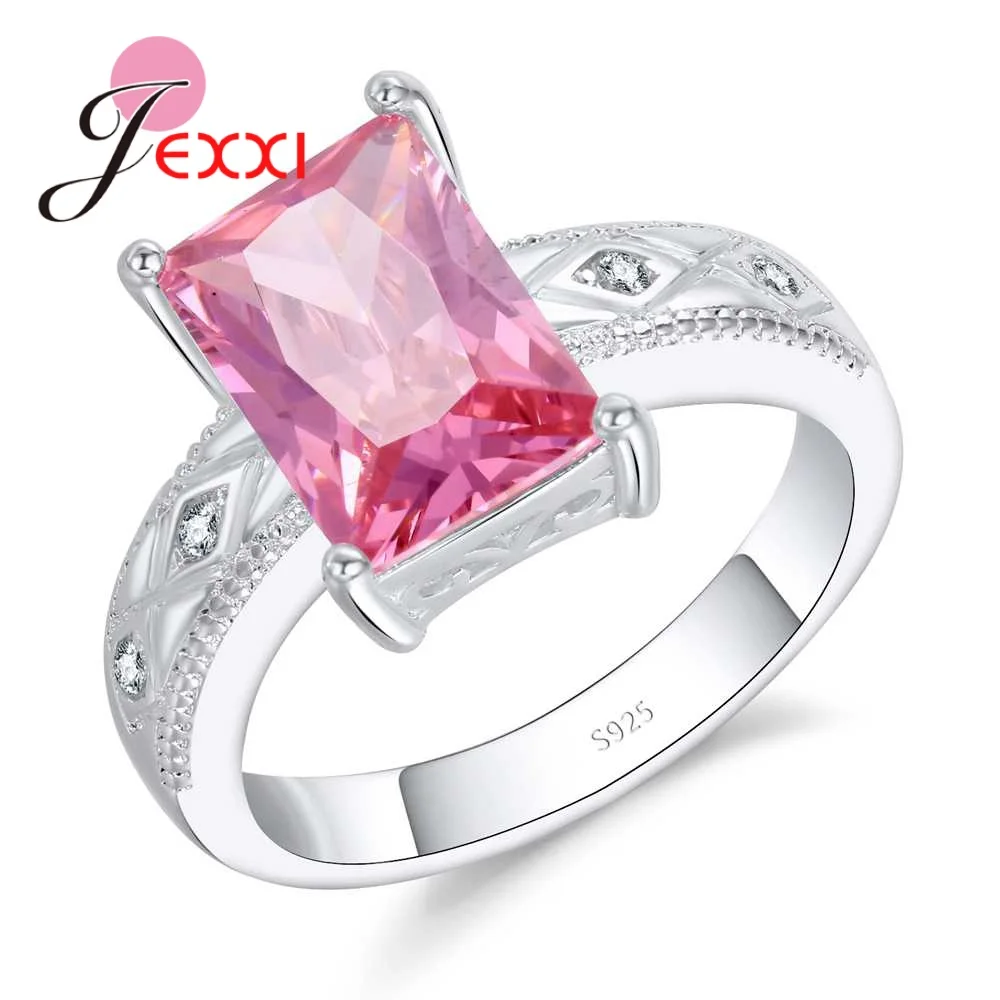 Женские кольца из серебра 925 пробы с большим кристаллом|925 sterling silver ring|sterling ringsrings