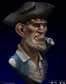 

1/16 Scale Resin Bust Pirate Figure Kit Free Shipping
