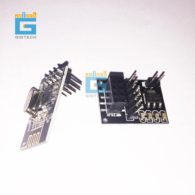 

1 комплект = модуль + адаптер 8 Pin NRF24L01 модуль беспроводного приемопередатчика 24L01 + розетка + плата адаптера