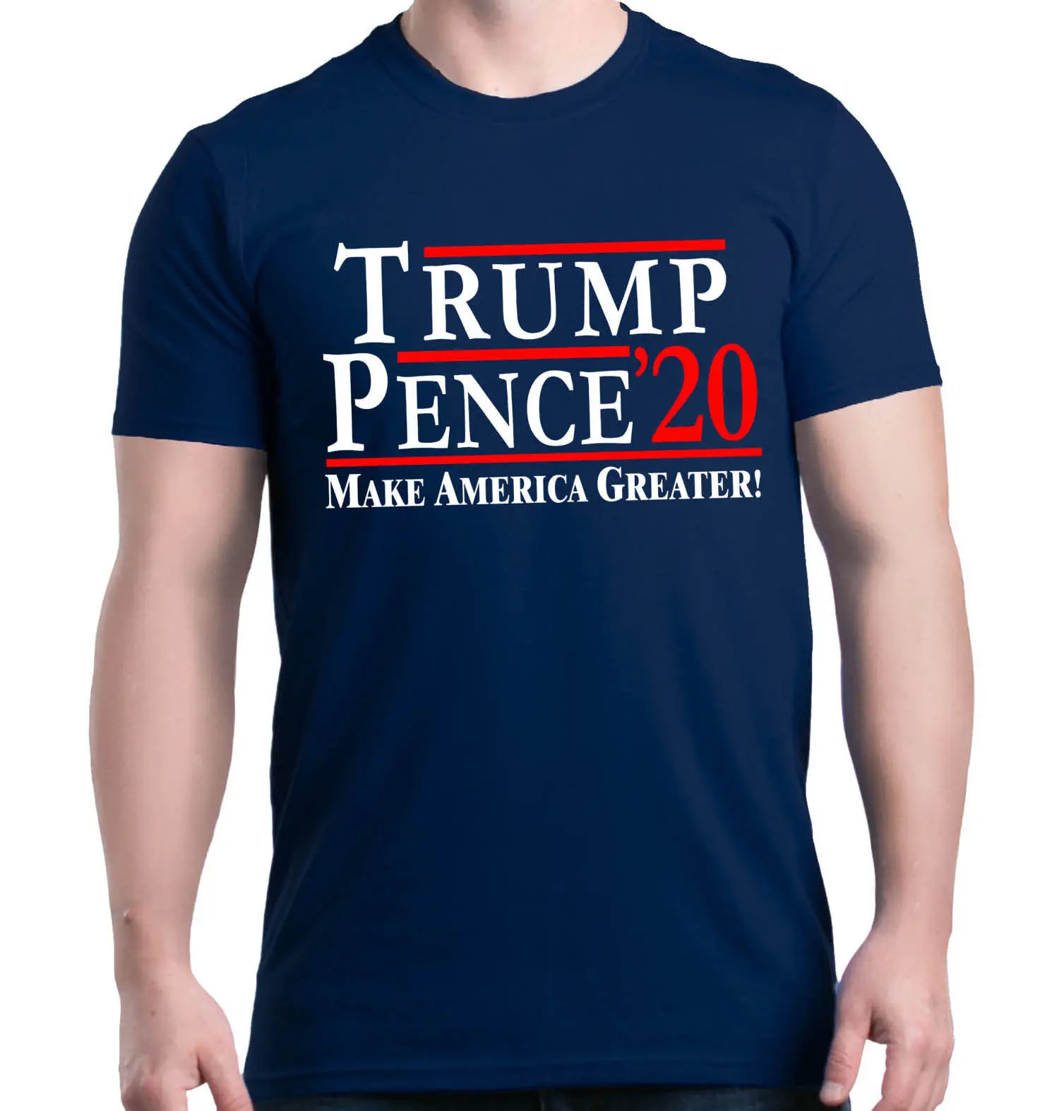 Футболка Trump Pence for сделает Америку еще больше! Политических рубашки для мальчиков - Цвет: Тёмно-синий