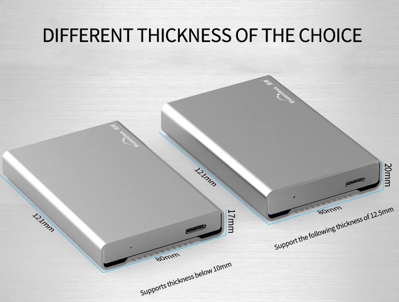 New Aluminum 6Gbps High Speed 2.5" HDD Enclosure Mobile Hard Disk Box Usb 3.0 Sata Hard Disk Case For 9.5-15MM HDD Blueendless hard drive storage box