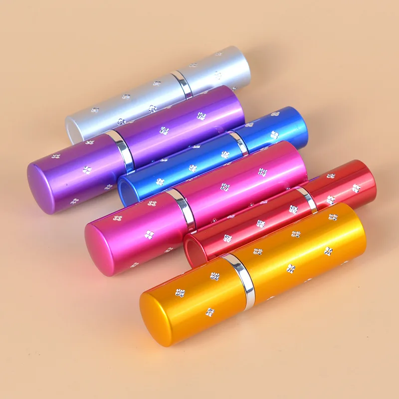 

50pc/lot 5ml 10ml Parfum Travel Bottle Glass Perfume Bottle With Spray Aluminum Empty Spray Bottle Cosmetic Container Pump Vials