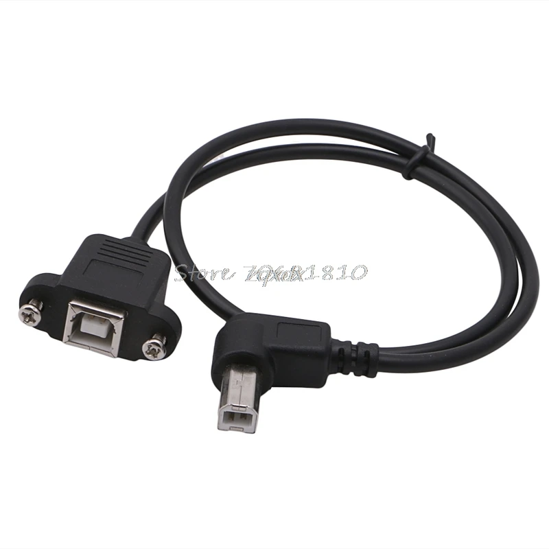 

Newest 50cm Extension Cable USB 2.0 B Male to USB B Female Socket Printer Panel Mount Z07 Drop ship