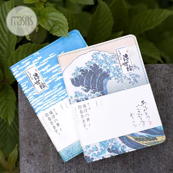 

New PU Leather Ukiyoe Mt Fuji Series Notebook Diary Weekly Planner Schedule Book Sketch Book School Supplies Gift