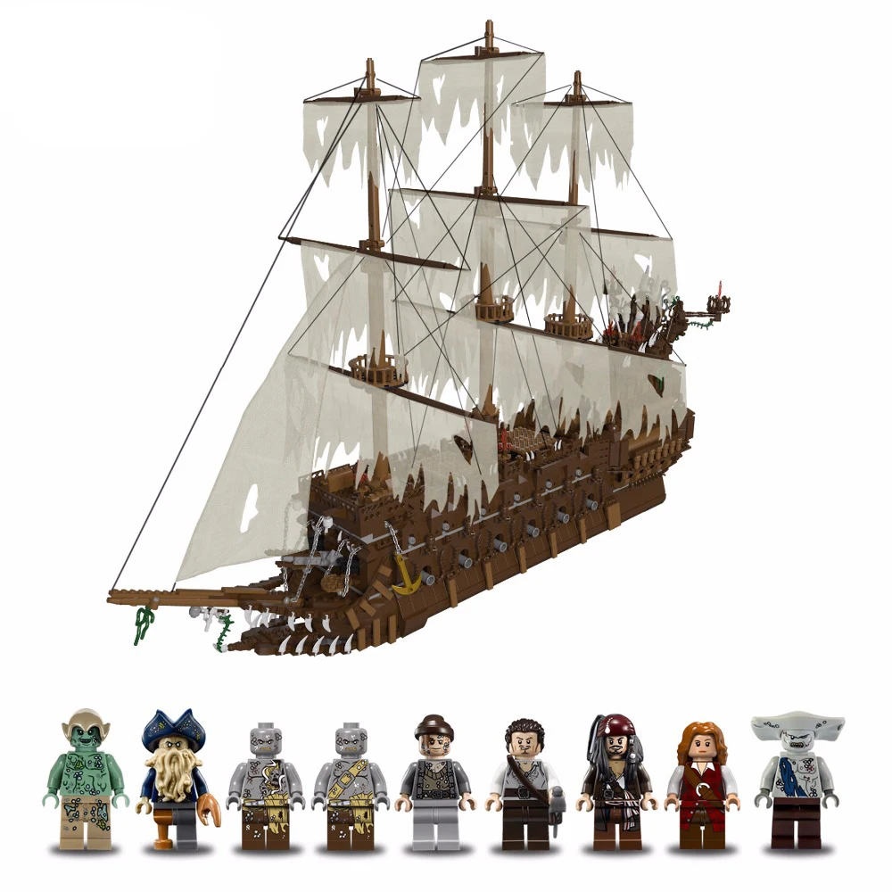 Oleku legoings Пираты Карибского моря Летучий Голландец 16016 3652 шт. фильм Набор legoing