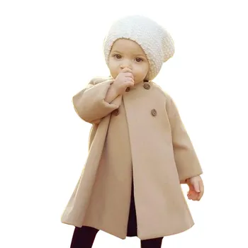

#4 Yangmaile 2018 NEW HOT Fashion Autumn Winter Girls Kids Baby Outwear Cloak Button Jacket Warm Coat Clothes Free ship