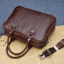 Большая вместительность, известный бренд, Crazy Horse, кожаный деловой мужской портфель, 14 дюймов, сумка для ноутбука, повседневная мужская кожаная офисная сумка