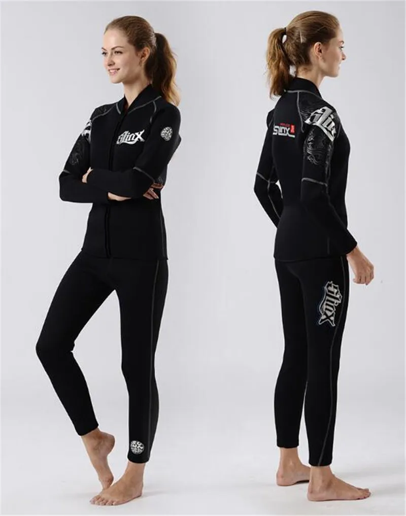 SLINX 3mm Neoprene Winter Wetsuit Jacket Men Rash Guard Scuba Diving SwimwearKite Surfing Snorkeling Swimsuit Tops & T-Shirt