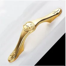 64mm 96mm modern fashion deluxe golden furniture handles 2.5″ golden drawer cabinet dresser door pulls handles knobs 24K gold