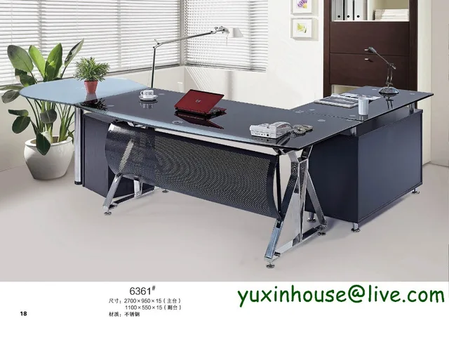 hot sale! tempered glass office desk boss desk table commercial hot sale! tempered glass office desk boss desk table commercial