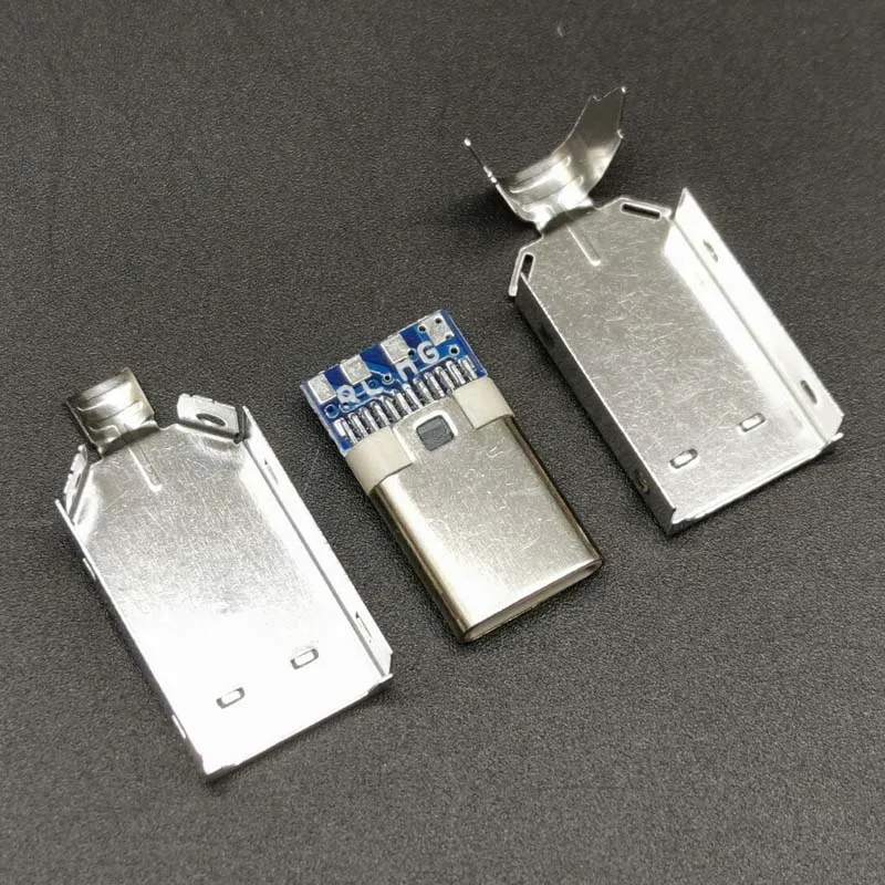 

10pcs/lot TYPE-C male plug 24P with PCB Board support charging audio headphones listening songs